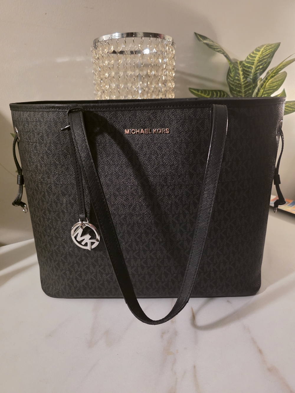 Michael Kors Black Signature Tote Bag